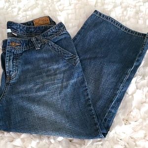 BKE Vintage Sunset Wide Capri Size 29